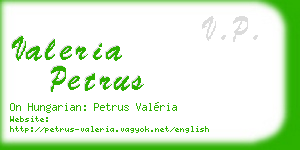 valeria petrus business card